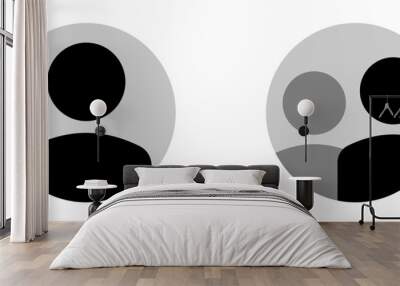 Anonymous user portrait vector icon concepts Wall mural