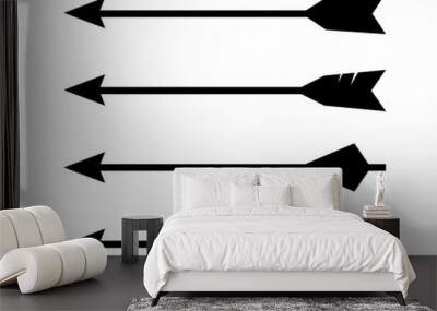 Bow arrow vector icons set Wall mural