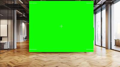 Green screen blank background, empty digital video template mockup vector illustration Wall mural