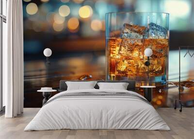 A hyper-realistic photograph of an alcoholic beverage Wall mural