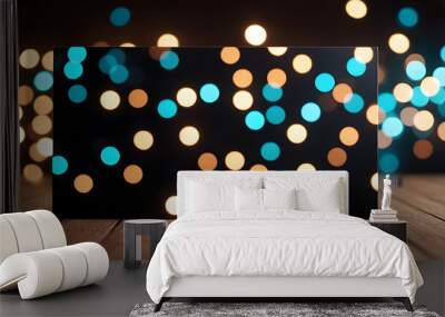  Artifical Intelligence generated bokeh abstract light background. Festive Background With Wall mural