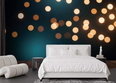  Artifical Intelligence generated bokeh abstract light background. Festive Background With Wall mural