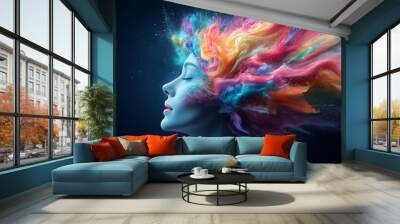 Colorful Imagination Burst Wall mural