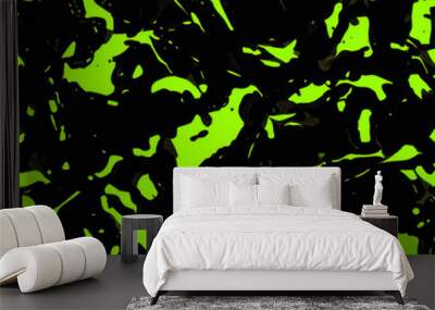 Green neon camouflage abstract  seamless pattern Wall mural