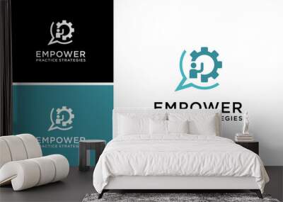 empower practice strategy logo design person explain seo marketing template Wall mural