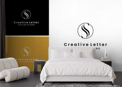 modern initial SS logo design technology service solution  concept vector Wall mural