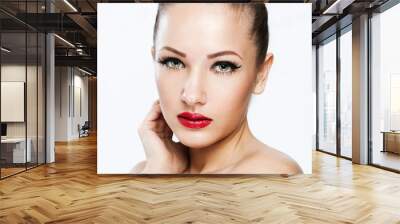 woman with beauty face and clean face skin , spa Wall mural