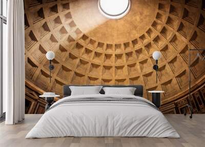 The dome of the Pantheon in Rome, in Piazza della Rotonda Wall mural