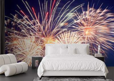 beautiful fireworks show Wall mural