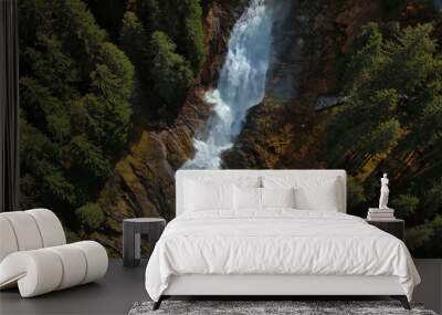 Krimml Waterfalls in Austrian Alps Wall mural