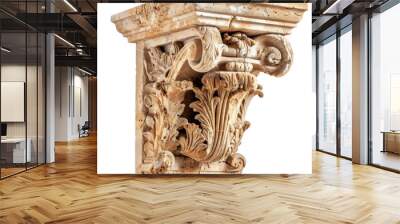 Corbel of Romanesque Art isolated on transparent png. Wall mural