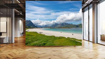 Ramberg beach in Lofoten Wall mural