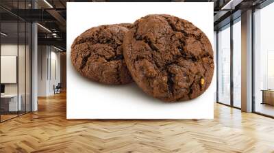 chocolate cookies isolated on white background with clipping path and full depth of field Wall mural