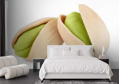 pistachio isolated on white background with clipping path and full depth of field Wall mural