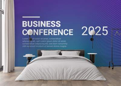 Abstract business conference design template science. Flyer poster business background digital corporate design. Wall mural