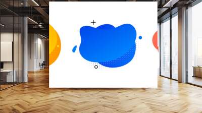 Blob abstract shape organic banner design element. Vector fluid round shape liquid amoeba Wall mural