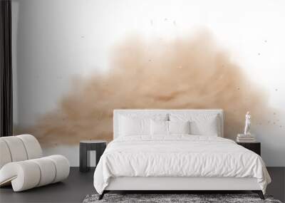 Dust sand cloud dirt air smog illustration Wall mural