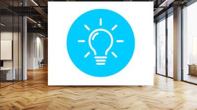 Effective thinking concept solution bulb icon with innovation idea. Solution isolated symbol Wall mural