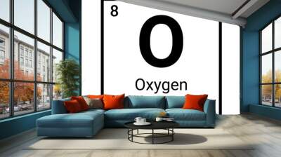 Nitrogen periodic element icon. Chemical symbol nitrogen vector sign atom element Wall mural