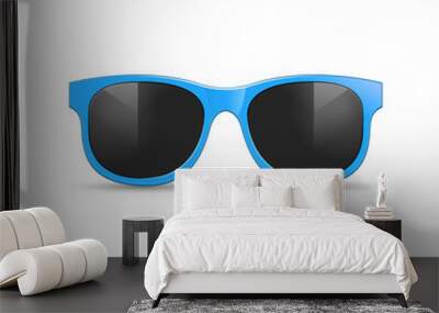 Realistic fashion sunglasses isolated design. Retro style vector sunglasses Wall mural