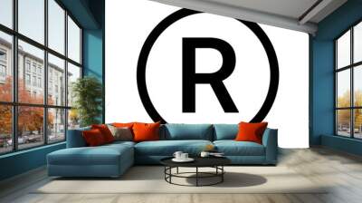 Registered trademark logo icon. Copyright mark symbol icon Wall mural