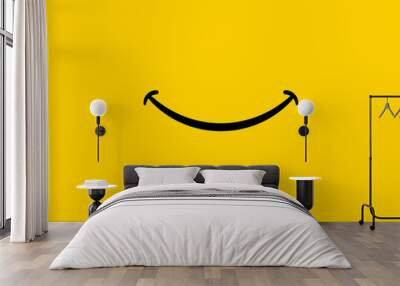 Smile icon vector graphic design symbol or logo Wall mural