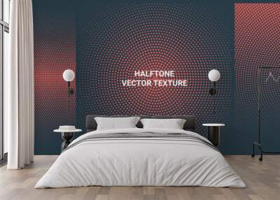 Vector halftone pattern texture gradient screen background. Half tone dot texture gradation graphic artwork effect. Wall mural