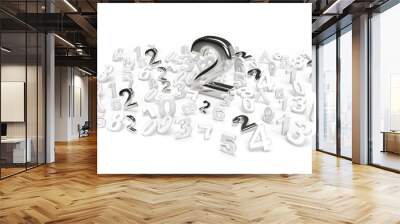 2 place number or medal competition background with small numbers. Wall mural