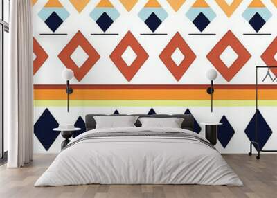 Seamless Tribal Stripes Pattern Wall mural