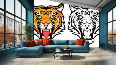 Tiger anger Wall mural