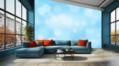 abstact blue bokeh light background Wall mural