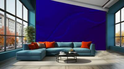 blue smooth lines wave curves with gradient abstract background Wall mural