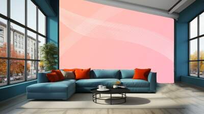 gold pink smooth lines wave curves with gradient abstract background Wall mural