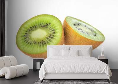 kiwi isolated on white background Wall mural