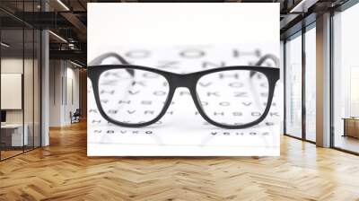 glasses on a white background Wall mural