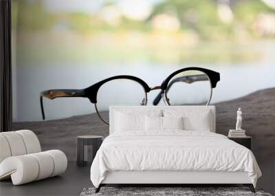 glasses on the table Wall mural