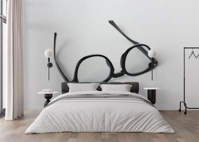 Glasses on white background  Wall mural