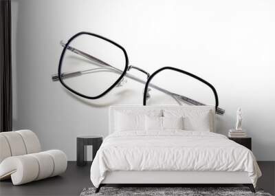 glasses on white background Wall mural