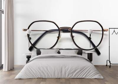 glasses on white background Wall mural