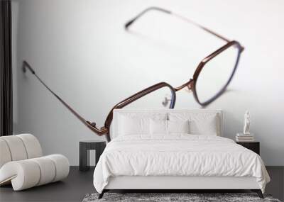 glasses on white Wall mural