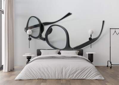 glasses on white Wall mural