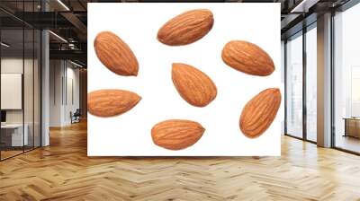 Isolated of almond nuts  Wall mural