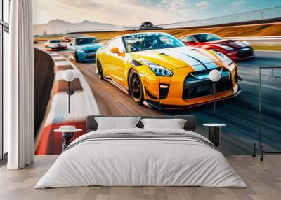 Supercars or racing track Wall mural