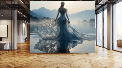 Water fairy - beautiful fictional character Wall mural