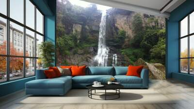 waterfall in the mountains Wall mural