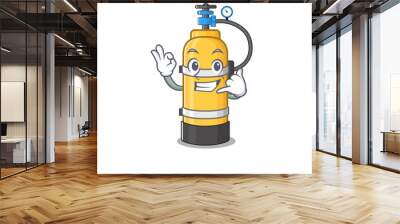 Call me funny oxygen cylinder mascot picture style Wall mural