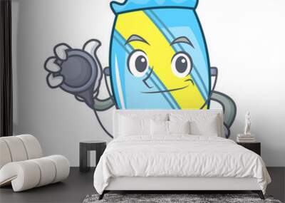 Doctor candy character cartoon style Wall mural