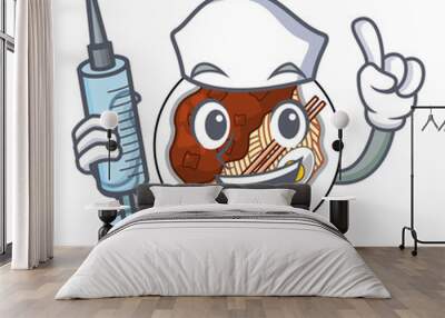 Nurse jajangmyeon in the a cartoon shape Wall mural