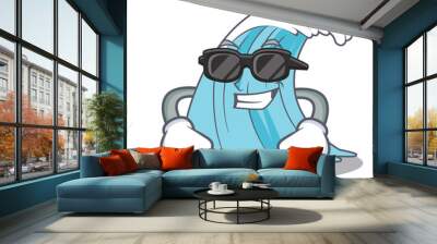 Super cool waves of water graphic character Wall mural