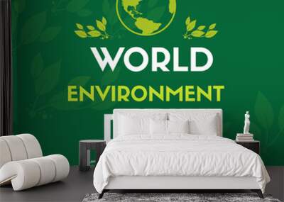 World environment day design card Wall mural